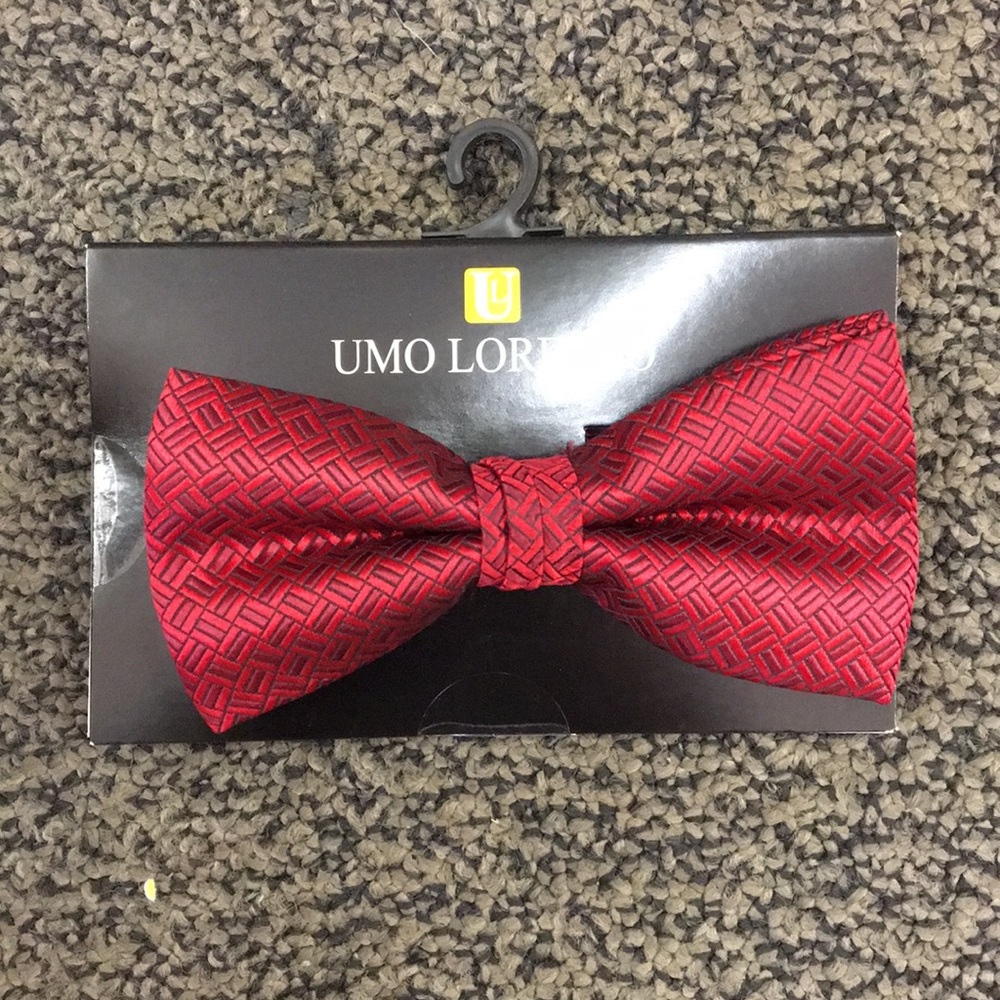 🆕 red patterned bow tie